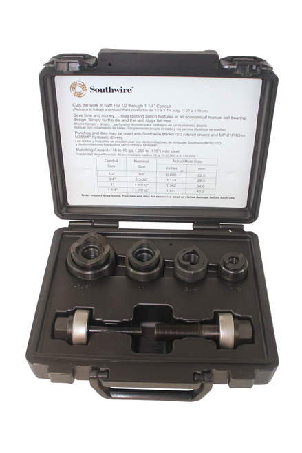 Southwire KIT, KO PUNCH 6PC 1/2" - 1-1/4" (KOKIT6)