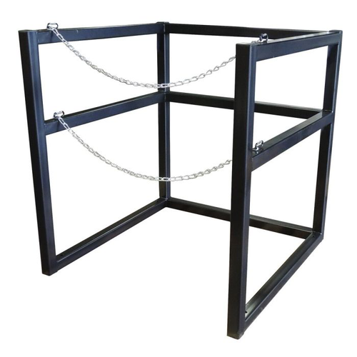 1 Wide by 1 Deep, Cryogenic Gas Cylinder Storage Rack, 1 Cylinder Capacity, 33" Max Diameter, Steel - 35184
