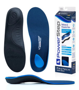 PowerStep ProTec High Arch Orthotic Insoles – Full Length Support & Cushioning