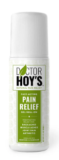 Doctor Hoy's Natural Pain Relief Gel 3 Oz. Roll on – Cooling Topical Comfort Gel with Menthol & Arnica