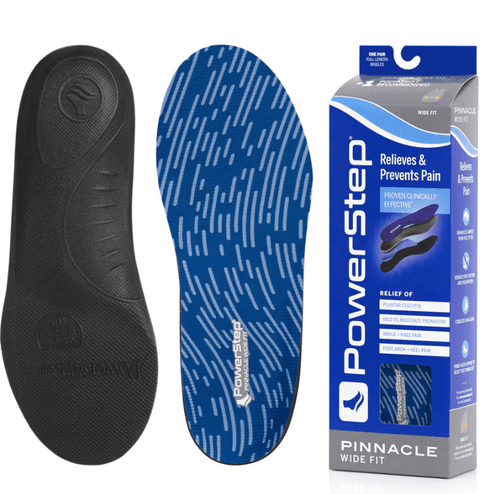 PowerStep Pinnacle Wide Feet Arch Support Insole, Extra Wide Arch Support Orthotic – 3E–6E Width, Dual-Layer Cushioning