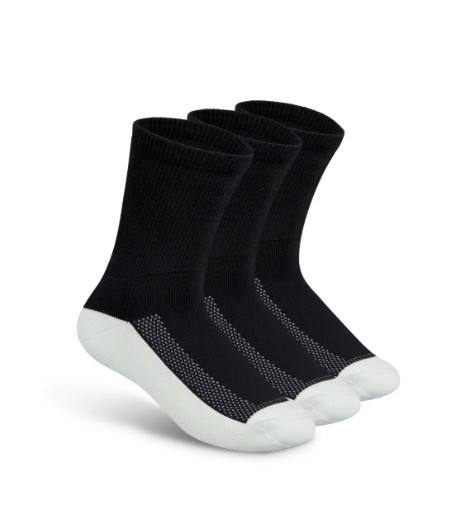 Orthofeet Padded Sole Diabetic Socks – Seamless, Non-Binding Comfort (3 Pairs)