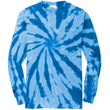 【SATIIIZ】Defen Lettering Dyeing Long Sleeve T-Shirt Organic Custom Tie-Dye Anniversary SPanda Long Tee – Street