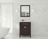 Wimbledon - 24 - Brown Cabinet + White Carrara Marble Countertop