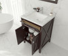 Wimbledon - 24 - Brown Cabinet + White Quartz Countertop