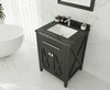 Wimbledon - 24 - Espresso Cabinet + Black Wood Marble Countertop