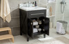 Wimbledon - 24 - Espresso Cabinet + White Carrara Marble Countertop