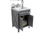 Wimbledon - 24 - Grey Cabinet + Black Wood Marble Countertop