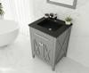 Wimbledon - 24 - Grey Cabinet + Matte Black Viva Stone Solid Surface Countertop