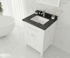 Wimbledon - 24 - White Cabinet + Black Wood Marble Countertop