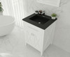 Wimbledon - 24 - White Cabinet + Matte Black Viva Stone Solid Surface Countertop