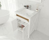 Wimbledon - 24 - White Cabinet + Matte White Viva Stone Solid Surface Countertop