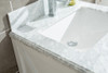 Wimbledon - 24 - White Cabinet + White Carrara Marble Countertop