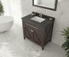 Wimbledon - 36 - Brown Cabinet + Black Wood Marble Countertop