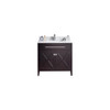 Wimbledon - 36 - Brown Cabinet + White Carrara Marble Countertop