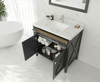 Wimbledon - 36 - Espresso Cabinet + White Quartz Countertop