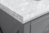 Wimbledon - 36 - Grey Cabinet + White Carrara Marble Countertop