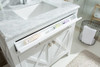 Wimbledon - 36 - White Cabinet + Matte White Viva Stone Solid Surface Countertop