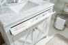 Wimbledon - 36 - White Cabinet + White Carrara Marble Countertop