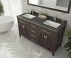 Wimbledon - 60 - Brown Cabinet + Black Wood Marble Countertop