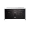 Wimbledon - 60 - Espresso Cabinet + Matte White Viva Stone Solid Surface Countertop