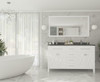 Wimbledon - 60 - White Cabinet + Black Wood Marble Countertop