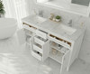 Wimbledon - 60 - White Cabinet + White Carrara Marble Countertop