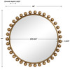 Uttermost Cyra Gold Round Mirror