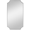 Uttermost Lennox Black Scalloped Corner Mirror