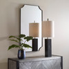 Uttermost Lennox Black Scalloped Corner Mirror