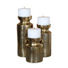 Uttermost Amina Antique Brass Candleholders Set/3