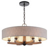 Uttermost Woodall 6 Light Drum Chandelier