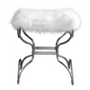 Uttermost Channon White Fur Small Bench