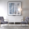 Uttermost Watercolor Gray Chenille Accent Chair