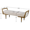 Uttermost Waylon Modern Ivory Bench