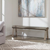 Uttermost Acai Light Gray Bench