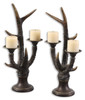 Uttermost Stag Horn Candleholder, Set/2