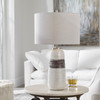 Uttermost Comanche White Crackle Table Lamp