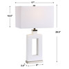 Uttermost Entry Modern White Table Lamp