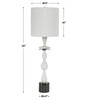 Uttermost Inverse White Marble Table Lamp