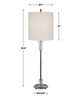 Uttermost Aurelia Steel Buffet Lamp