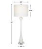 Uttermost Fountain White Marble Buffet Lamp