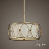 Uttermost Ovala 3 Light Gold Drum Pendant