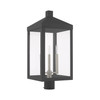 Livex Lighting 3 Lt Scandinavian Gray Outdoor Post Top Lantern - 20586-76