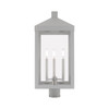 Livex Lighting 3 Lt Nordic Gray Outdoor Post Top Lantern - 20586-80