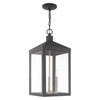 Livex Lighting 3 Lt Scandinavian Gray Outdoor Pendant Lantern - 20587-76