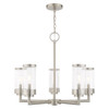 Livex Lighting 5 Lt Brushed Nickel Outdoor Chandelier - 20725-91