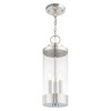 Livex Lighting 3 Lt Polished Chrome Outdoor Pendant Lantern - 20727-05