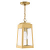 Livex Lighting 1 Lt Satin Brass Outdoor Pendant Lantern - 20854-12