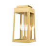 Livex Lighting 3 Lt Satin Brass Outdoor Wall Lantern - 20855-12